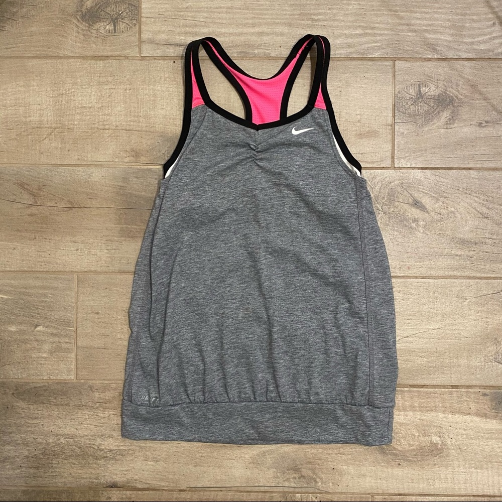 Nike Dri-fit Grey Tank Top w/ Built-in Sports Bra